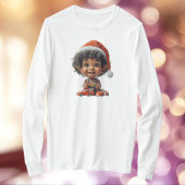 うれしいベビークリスマス小妖精や小人女子ティー Tシャツ