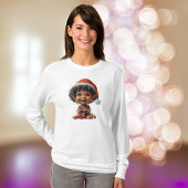 うれしいベビークリスマス小妖精や小人女子ティー Tシャツ