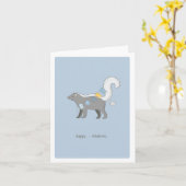 「うれしい…何でも」 かわいいスカンおもしろいクのホリデーカード カード (黄色い花)