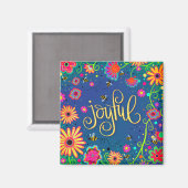 うれしかわいらしいカラフルフローラハチ マグネット (正面/裏面)