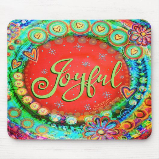 うれしそうなおもしろいのクリスマスモダンの気分 マウスパッド (正面)