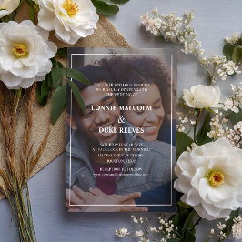 うれしそうなおもしろい結婚写真 招待状