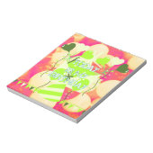 うれしそうなお祝いデザイン:今日は私の誕生日 ノートパッド (回転)