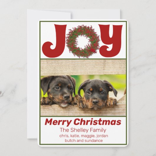 うれしそうなお祝い写真 シーズンカード (正面)