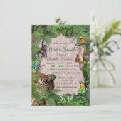 うれしそうなアフリカンジャングル招待状 招待状 (スタンド正面)