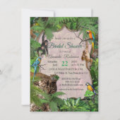 うれしそうなアフリカンジャングル招待状 招待状 (正面)