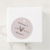 うれしそうなクリスマスかわいいトナカイ赤面ホリデーギフト フェイバータグ (インサイチュ)