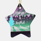 うれしそうなクリスマスツリーズシェードオブグリーンオーナメント セラミックオーナメント (左)