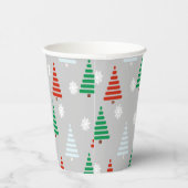 うれしそうなクリスマスツリーパターンフェスティバルホリデー 紙コップ (右)