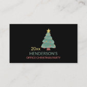 うれしそうなクリスマスツリー、クリスマスパーティーチケット エンクロージャーカード (正面)