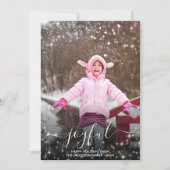 うれしそうなクリスマスフェスティバル星写真赤 シーズンカード (正面)