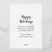 うれしそうなクリスマス冬のフローラグリッター 箔シーズンカード (裏面)