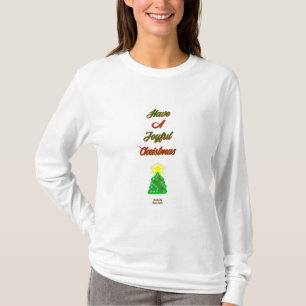 うれしそうなクリスマス女子長袖シャツ Tシャツ