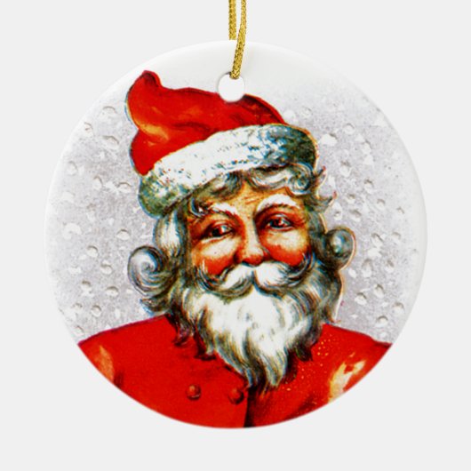 うれしそうなクリスマス日 セラミックオーナメント (正面)