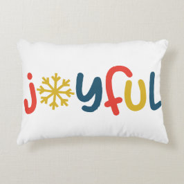 うれしそうなクリスマス装飾用クッション-フェスティバルホリデー アクセントクッション