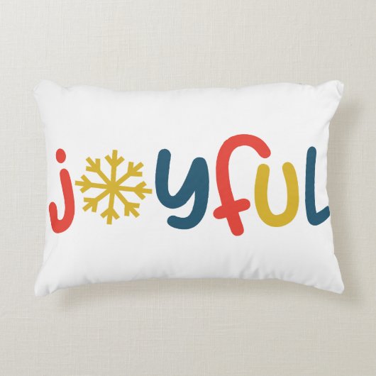 うれしそうなクリスマス装飾用クッション-フェスティバルホリデー アクセントクッション (正面)