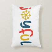 うれしそうなクリスマス装飾用クッション-フェスティバルホリデー アクセントクッション (正面(垂直))