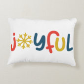 うれしそうなクリスマス装飾用クッション-フェスティバルホリデー アクセントクッション (裏面)