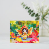 うれしそうなクロシェ紅葉 シーズンポストカード (スタンド正面)