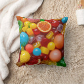 うれしそうなグミキャンディー クッション (ブランケット)