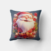 うれしそうなサンタクロースに囲まれたフェスティバルクリスマス クッション (裏面)