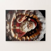 うれしそうなサンタ愛好家の休日 ジグソーパズル (横)