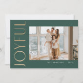 うれしそうなシンプルテンプレートクリスマスカード シーズンカード (正面)