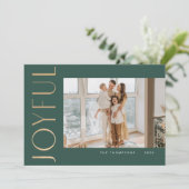 うれしそうなシンプルテンプレートクリスマスカード シーズンカード (スタンド正面)