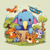 うれしそうなジャングルブディーズ装飾用クッション クッション