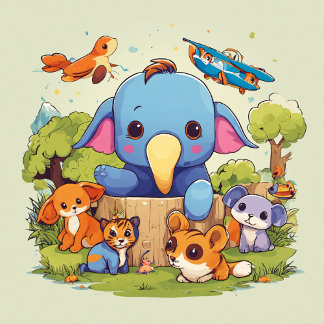 うれしそうなジャングルブディーズ装飾用クッション クッション