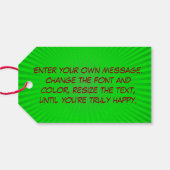 うれしそうなジンジャーブレッドマンとサンタハット ギフトタグ (裏面横)