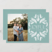 うれしそうなスプルースのフレームティール(緑がかった色) シーズンカード (正面/裏面)