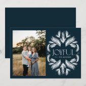 うれしそうなスプルースのフレームブルー シーズンカード (正面/裏面)