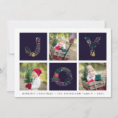 うれしそうなタイプ | 3枚のフォトホリデーカード シーズンカード (正面)