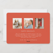 うれしそうなタイポグラフィクリスマスカード シーズンカード (裏面)