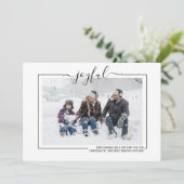 うれしそうなタイポグラフィフォトクリパーソナライズされたスマス シーズンカード (スタンド正面)