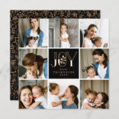 うれしそうなタイル8フォトホリデー シーズンカード (正面/裏面)