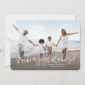 うれしそうなノイズを可愛い宗教的なクリスマスの写真にする シーズンカード (正面)