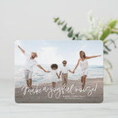 うれしそうなノイズを可愛い宗教的なクリスマスの写真にする シーズンカード (スタンド正面)