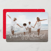 うれしそうなノイズを可愛い宗教的なクリスマスの写真にする シーズンカード (正面/裏面)