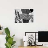 うれしそうなノイズプリント ポスター (ホームオフィス)