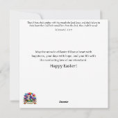 うれしそうなハリネズミの森の復活祭バスケット シーズンカード (裏面)