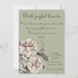 うれしそうなハートで 招待状