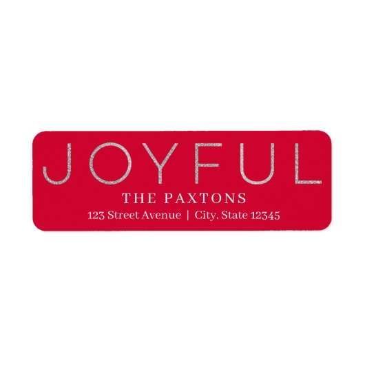 うれしそうなハート編集可能カラーホリデー住所 シール (正面)