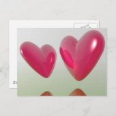 うれしそうなハート ポストカード (正面/裏面)