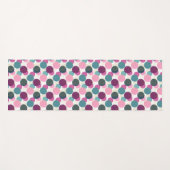 うれしそうなバランス：水玉模様 ヨガマット (正面(横))