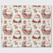 うれしそうなフェスティバルクリスマスラッピング紙 ラッピングペーパー (フラット)