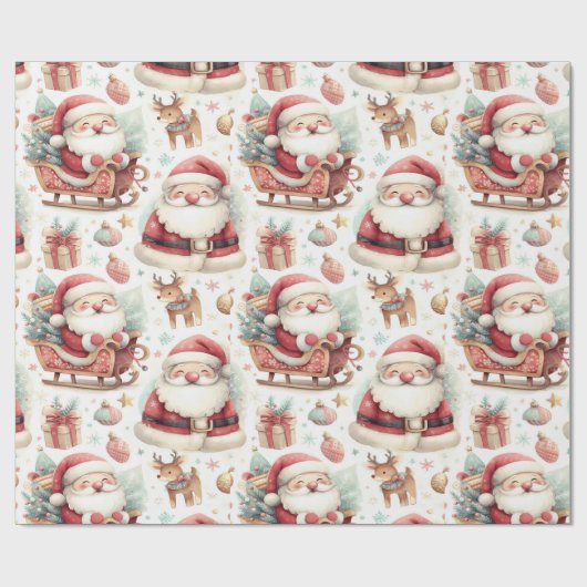 うれしそうなフェスティバルクリスマスラッピング紙 ラッピングペーパー (フラット)