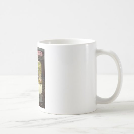 うれしそうなフェスティバルスプリングタイムイースターカラフルエッグアート コーヒーマグカップ (右)