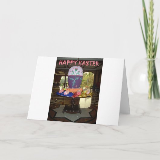 うれしそうなフェスティバルスプリングタイムイースターカラフルエッグアート シーズンカード (正面)